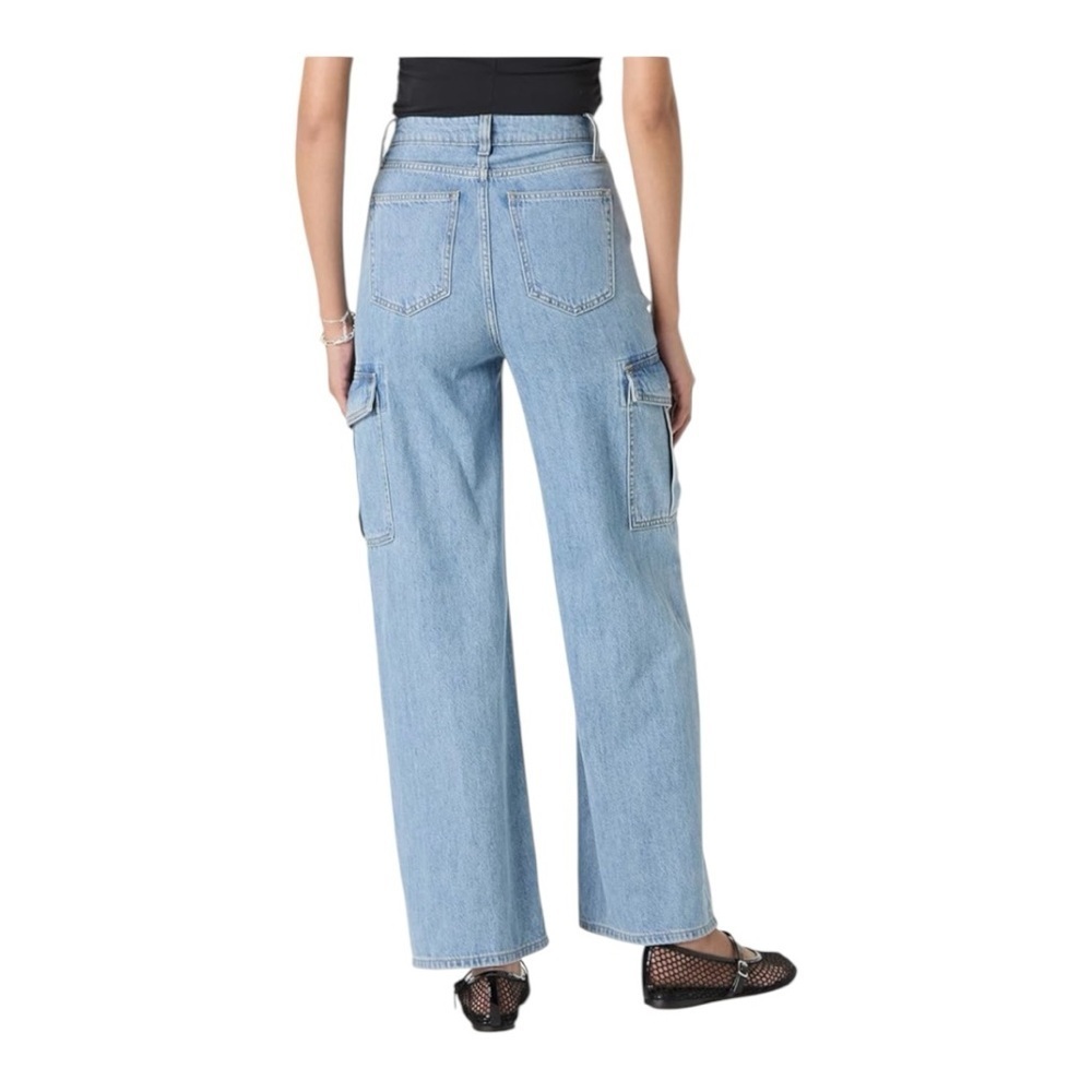 NWT The Drop Women's Montana Light Indigo Cargo Jeans Size 26 - Picture 2 of 14